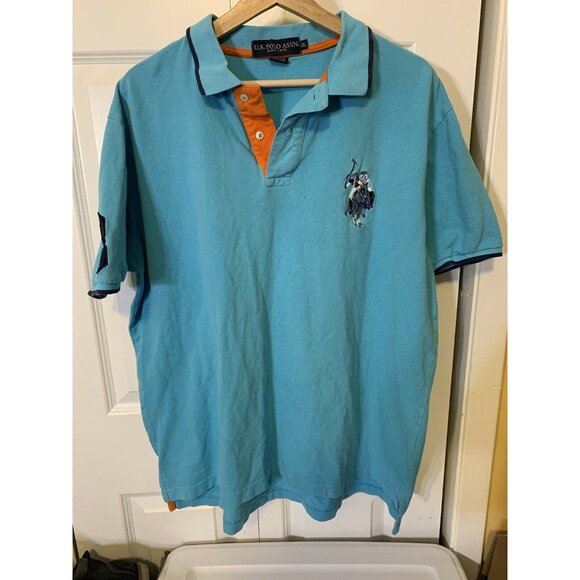 U.S. Polo Assoc Men’s Sz XL Blue Polo Shirt Pony Rugby Horse Logo USPA #3 - Picture 7 of 8